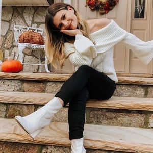 SOLD!!!!! Forever 21 White Off the Shoulder Sweater